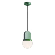 Sospensione Vintage Decò Habea Ceramica Verde Bali E27