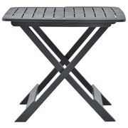 Tavolo da Giardino Antracite 79x72x70 cm in Plastica 48792