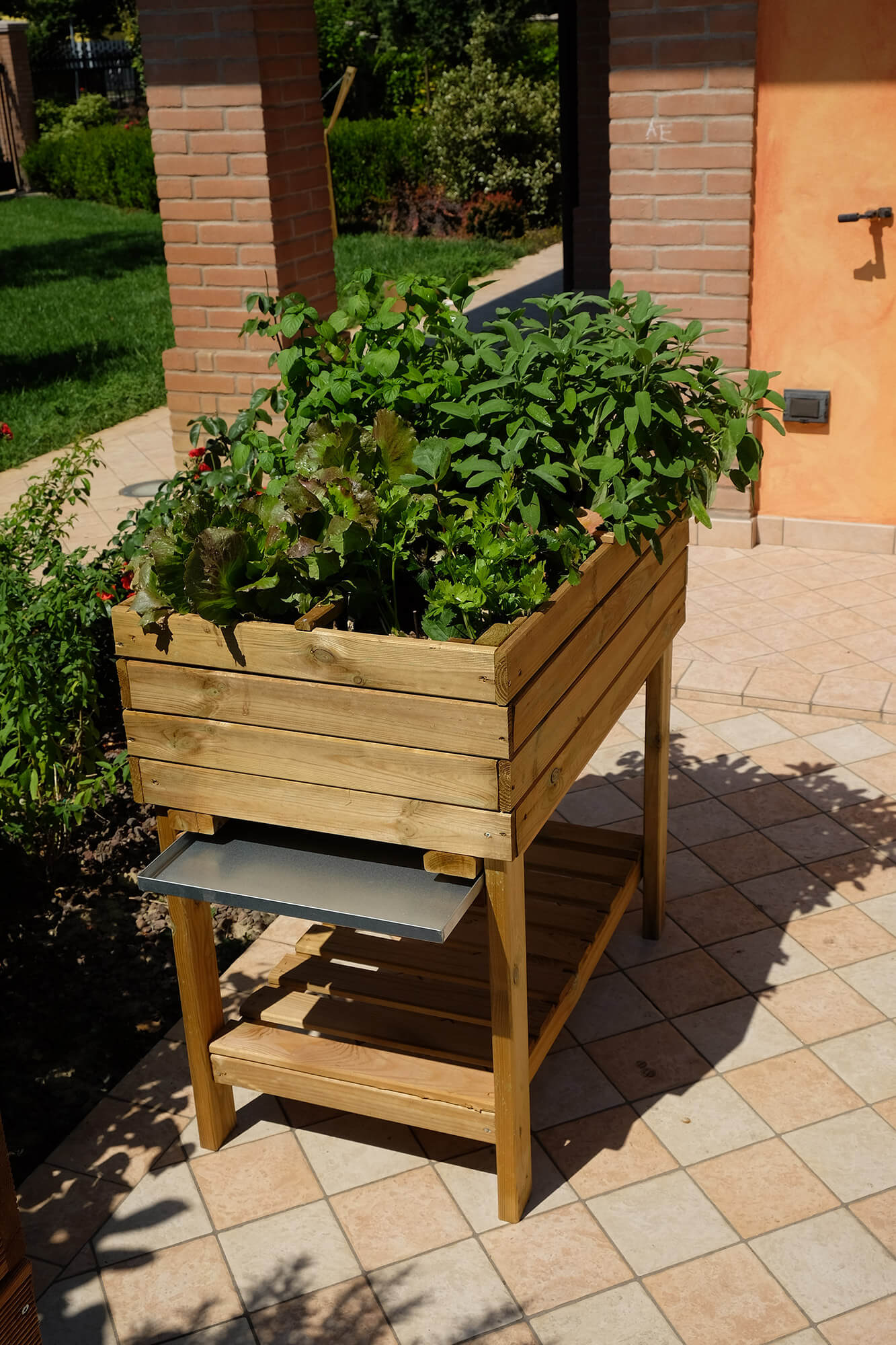 Ortolegno 2 Ripiani 80x50x80 cm in Legno di Conifera Taini