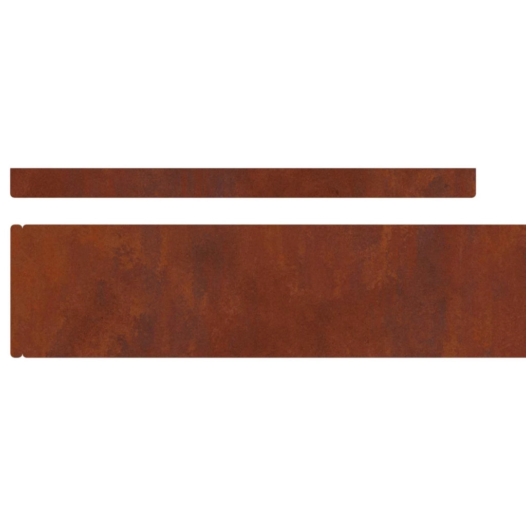 Bordura per Prato 4 pcs Ruggine 450 x 0,05 x 10 cm 868021