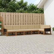 Set di divani da esterno 6 pz Naturale e Beige 3382596
