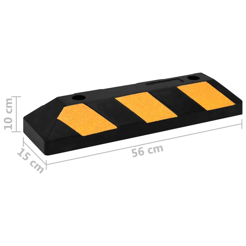 Delimitatori di Parcheggio Riflettenti 2 pz 56x15x10cm in Gomma 150982