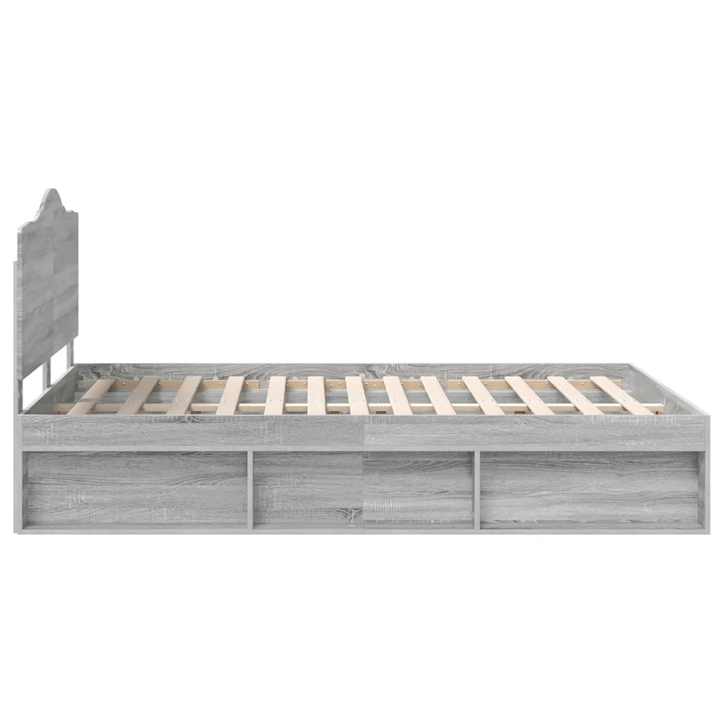 Struttura del letto Grigio Sonoma 140 x 200 cm Pino massello 3413304