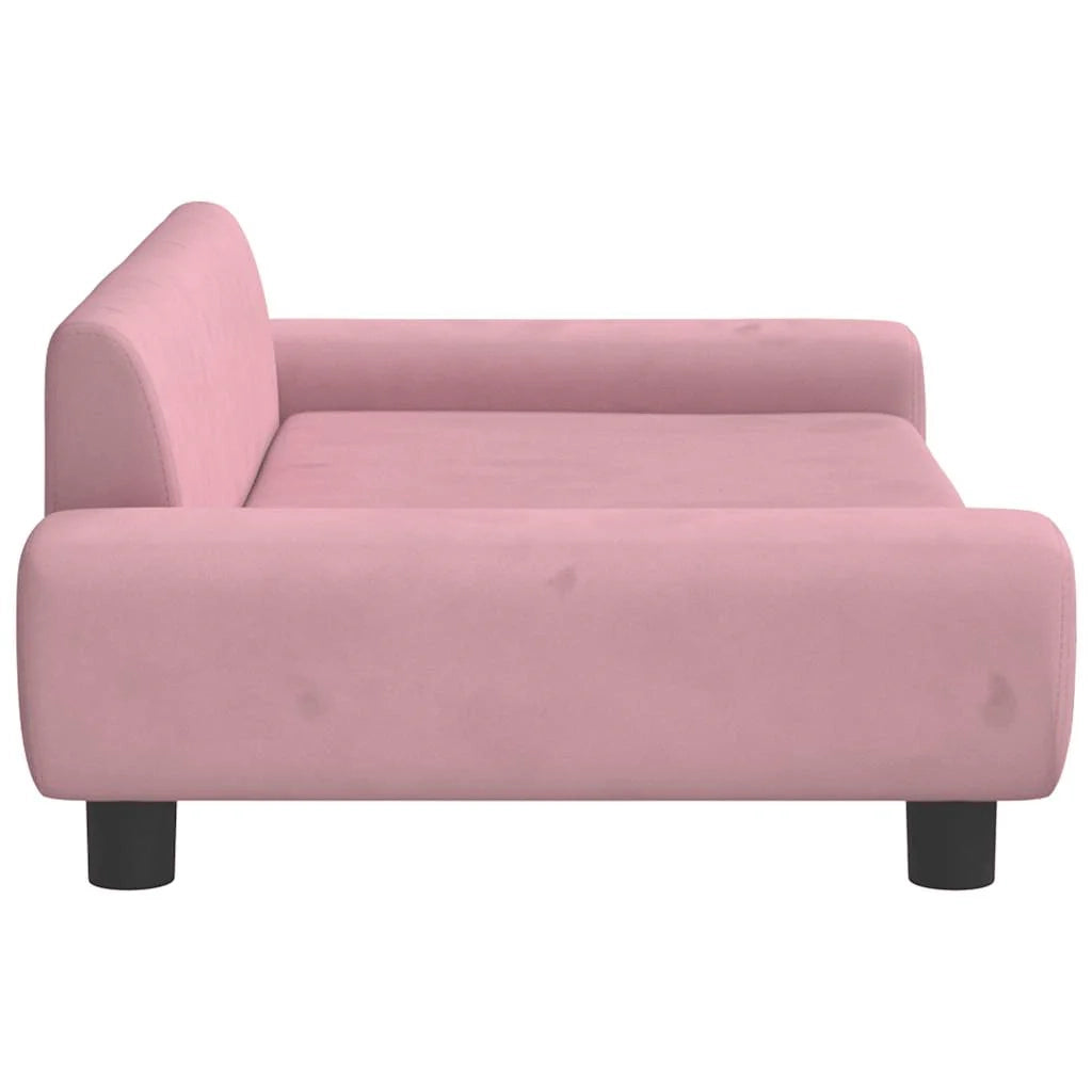 Cuccia per cani comoda cesta da divano 100 x 54 x 33 cm velluto rosa 02_0042610
