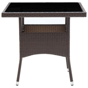 Tavolo da Pranzo da Giardino Marrone in Polyrattan 310552
