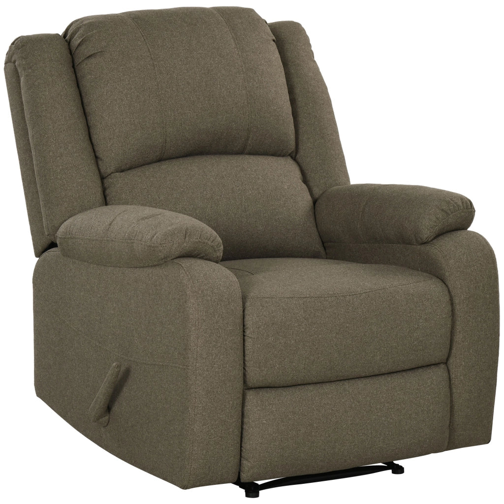 Poltrona Relax Reclinabile Massaggiante ¨C Zephmum ¨C Tessuto Marrone 90x96x98 cm