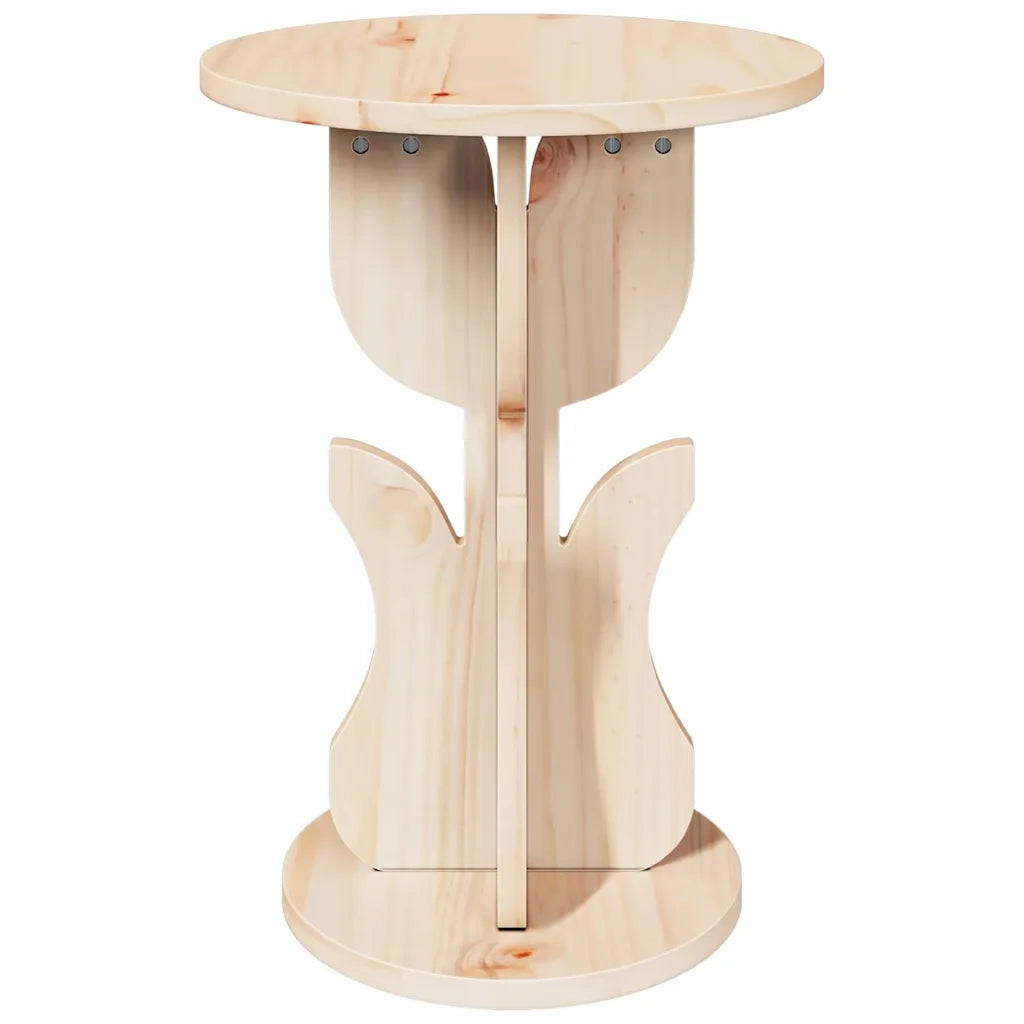 vidaXL Tavolo laterale Naturale 39.5 x 39.5 x 53.5 cm