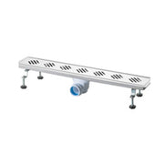 Canalina di scarico griglia doccia con sifone in acciaio inox 90 cm vicario