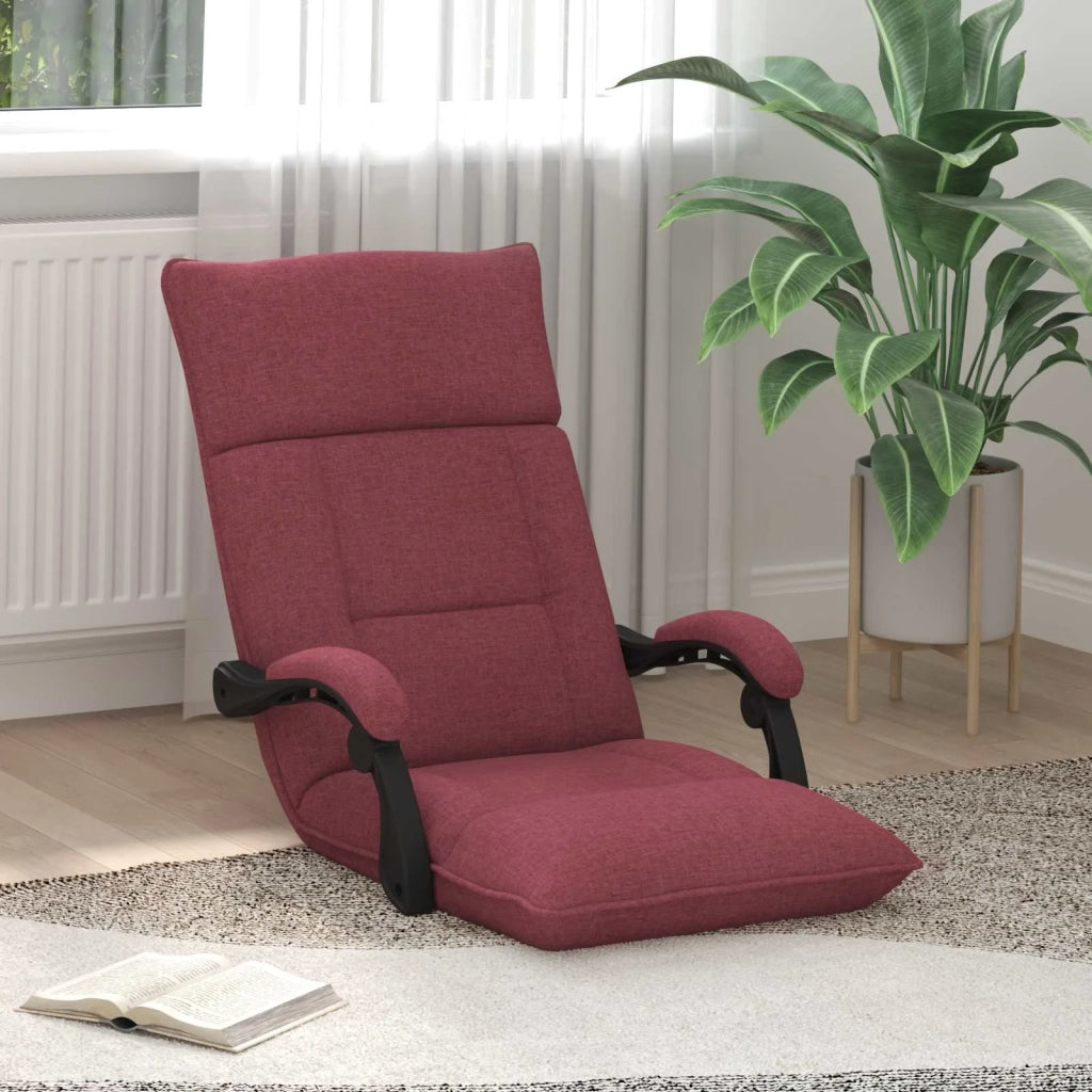 Sedia da Pavimento Rosso Vino 66 x 66 x 80 cm Tessuto 42028197
