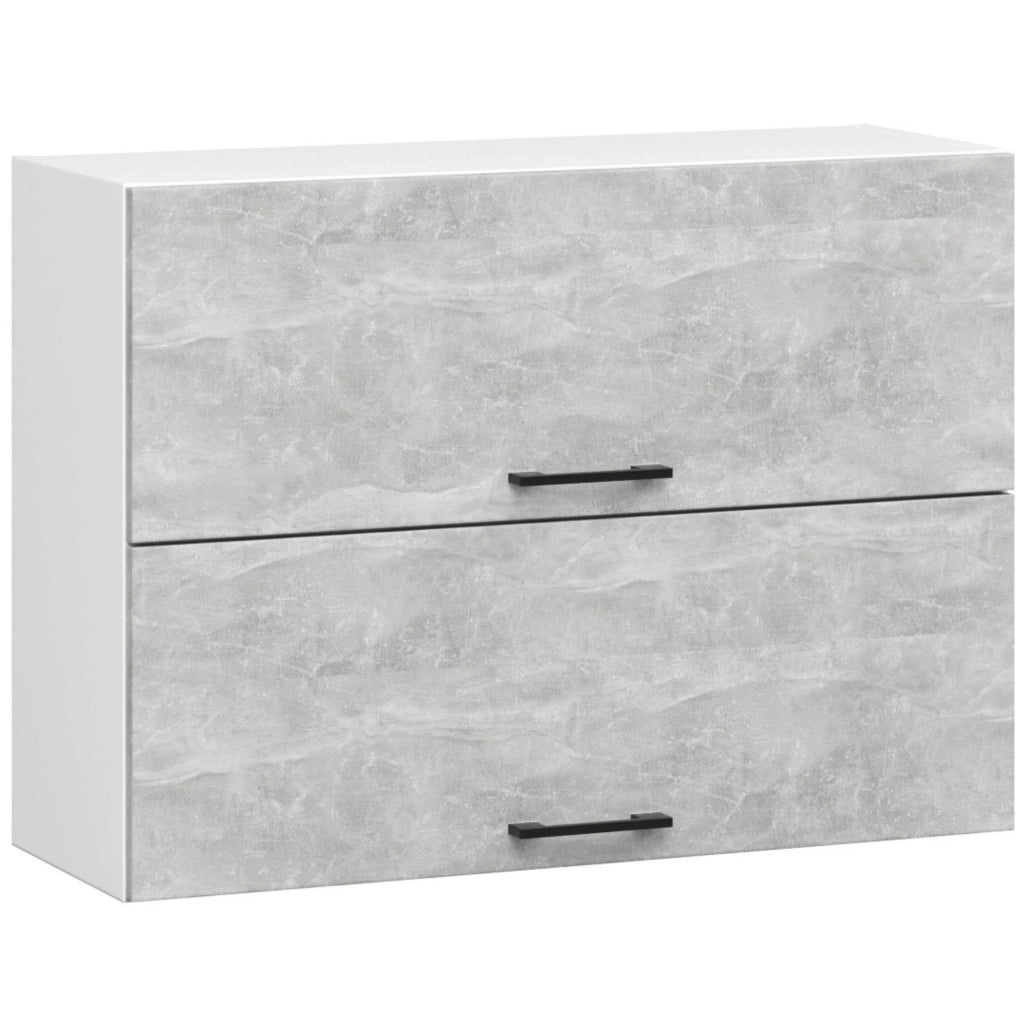 Mobile da cucina pensile sistema AKORD OLIWIA G2 Bianco, Grigio Cemento 80 cm 2 ante 80x30x58 cm