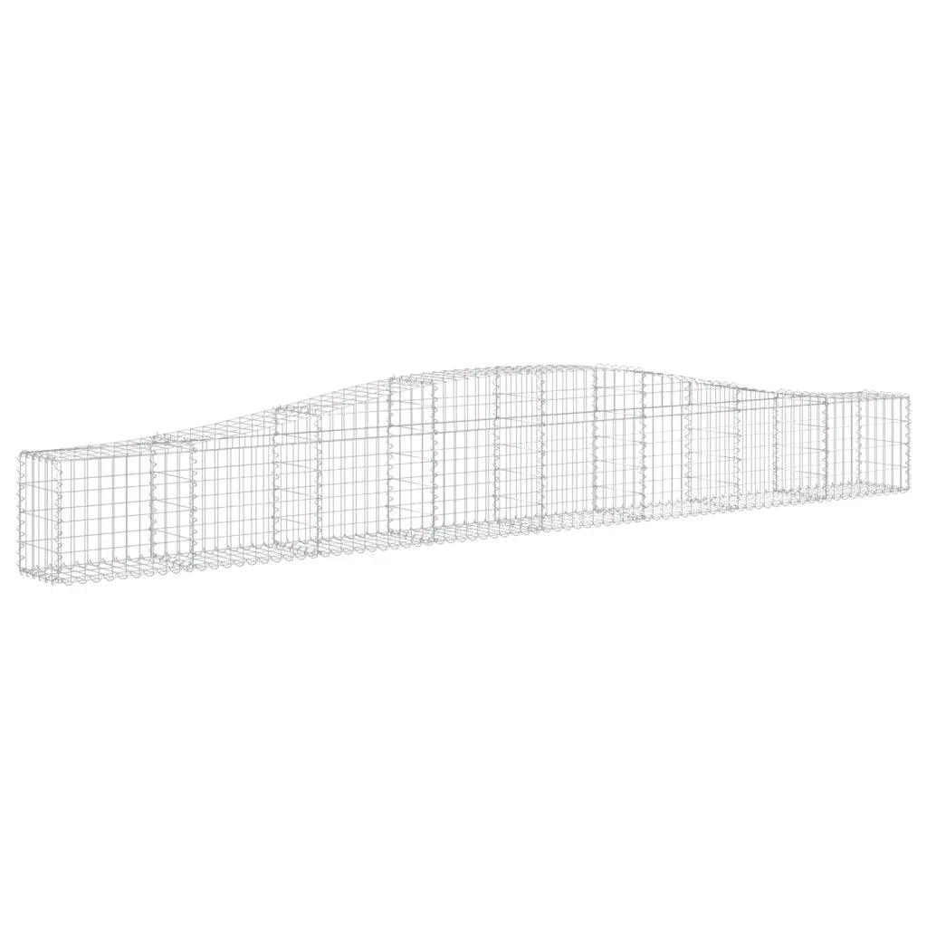 Cesti Gabbioni ad Arco 4 pz 400x30x40/60 cm Ferro Zincato 3145789