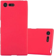 Hoes per Sony Xperia X Compact - TPU Siliconen Flessibile in Rosso Frost