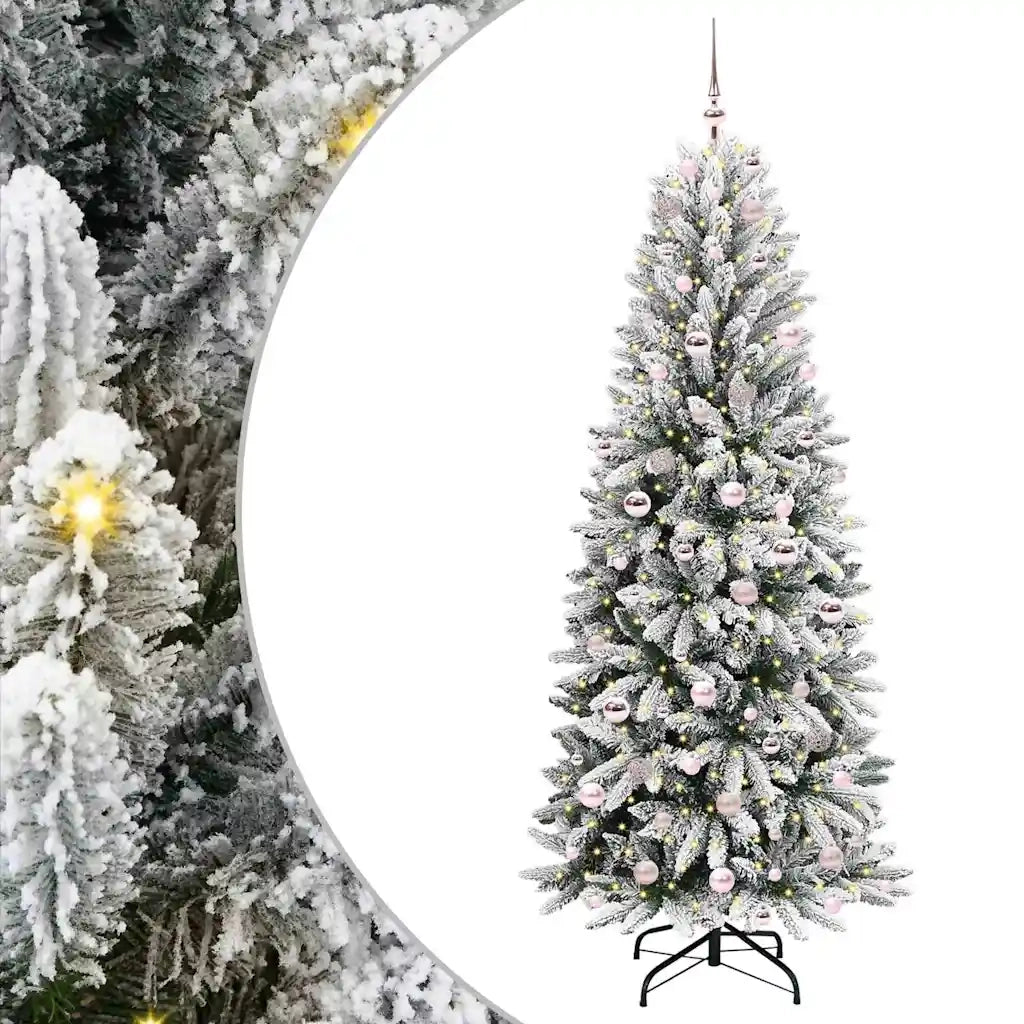 Albero di Natale | Decorazioni natalizie artificiale con 300 LED Bianco 210 cm