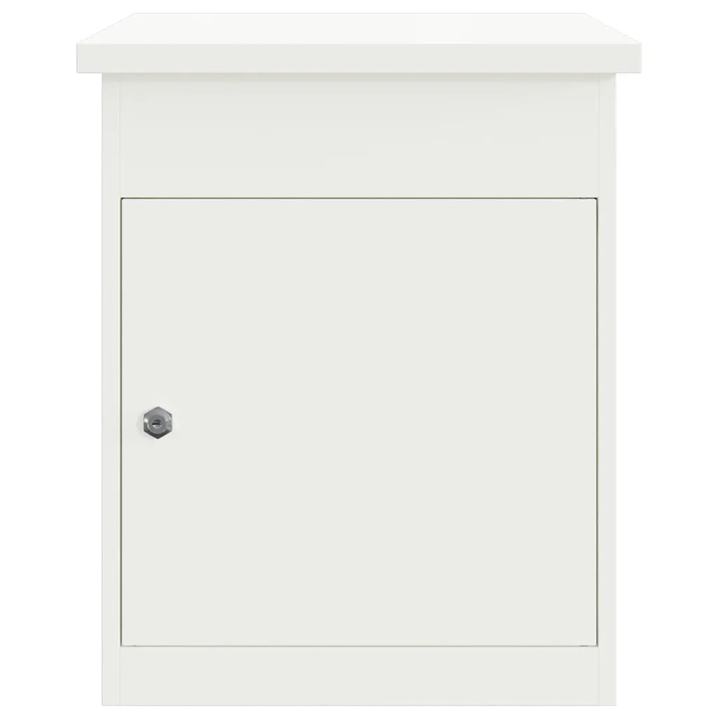 Cassetta per pacchi con porta Bianco 47.5 x 38 x 59 cm Acciaio 874941
