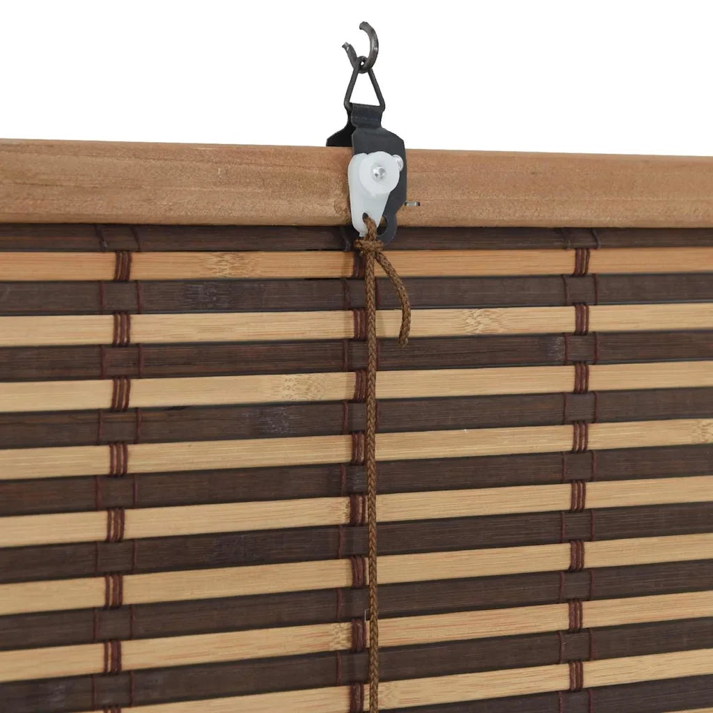 Tenda a rullo con tende Marrone 140 x 160 cm Bambù 42006922