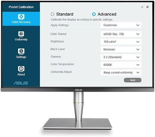 ASUS PA24AC 24" (24.1") (16:10) Monitor Professionale, 1920 x 1200, IPS, 100 % sRGB, △E< 2, DisplayHDR 400, DP over USB-C, DP, HDMI, USB 3.0