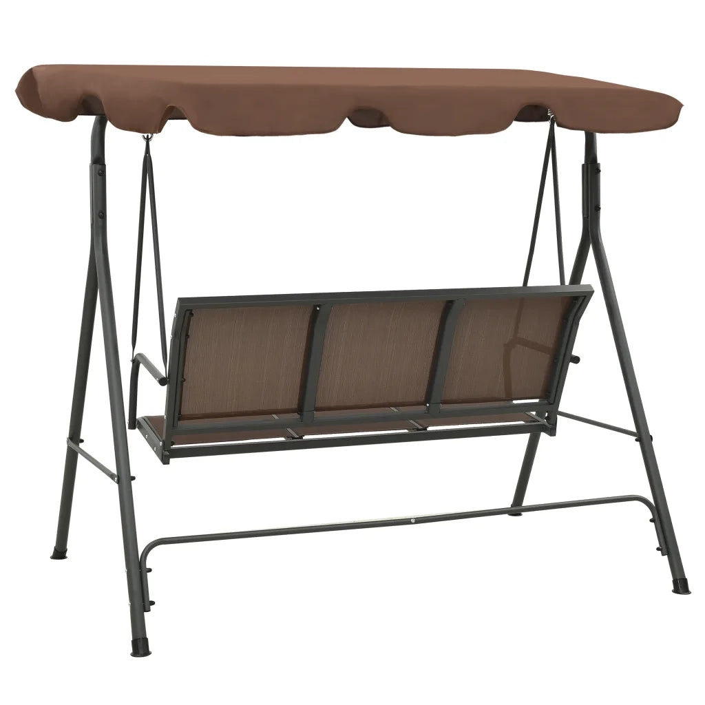 Panchina a Dondolo da Giardino con Baldacchino CaffÃ¨ cod mxl 43332