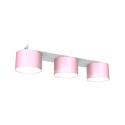 Plafoniera Milagro Dixie 3 luci GX53 rosa 34cm metallo