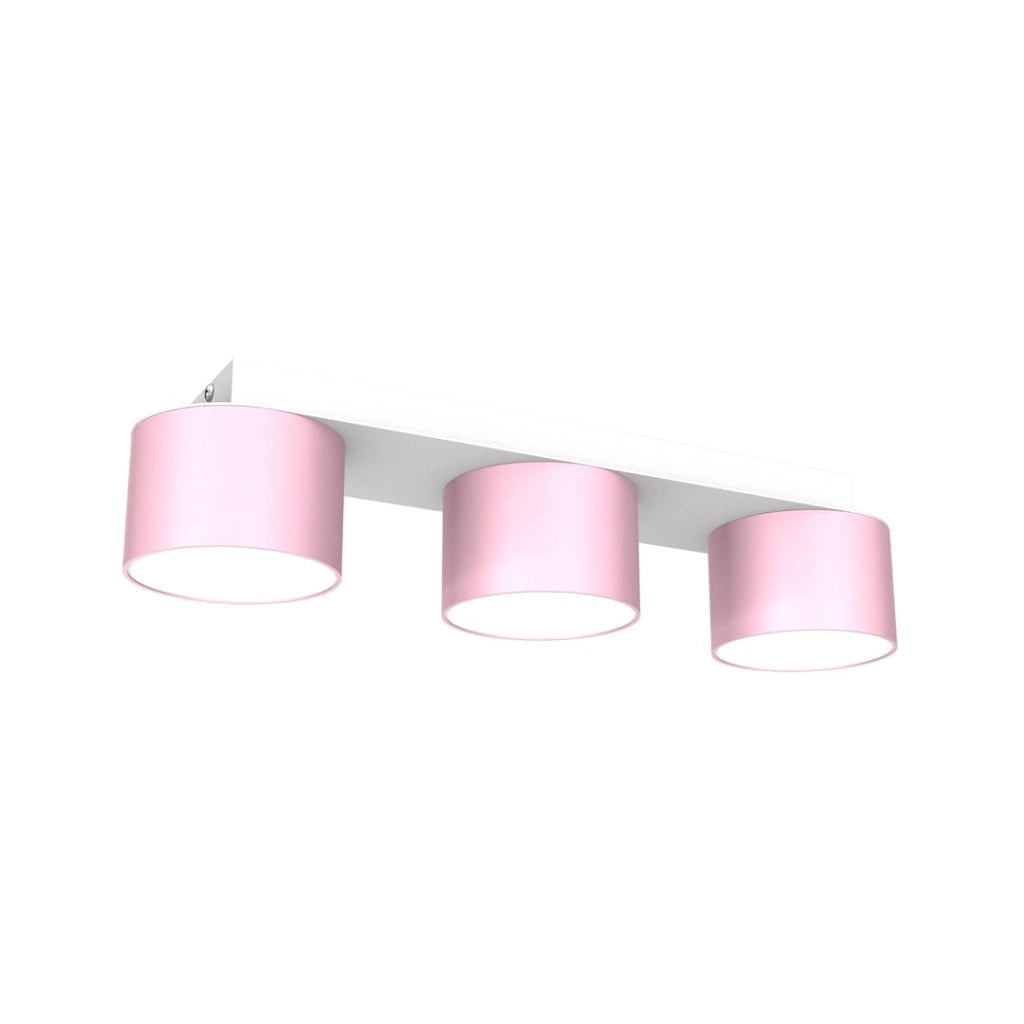 Plafoniera Milagro Dixie 3 luci GX53 rosa 34cm metallo