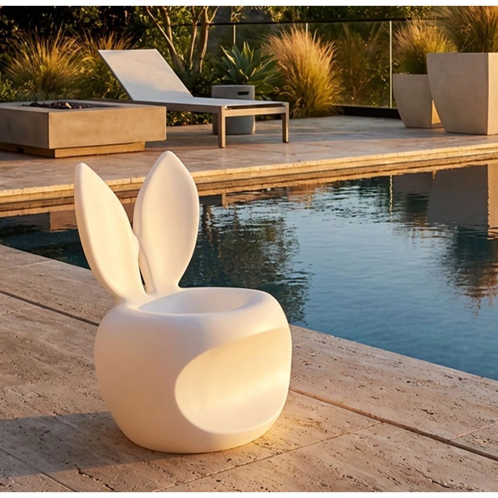 Poltrona Coniglio, Bianco, Plastica, 57x55x79 cm