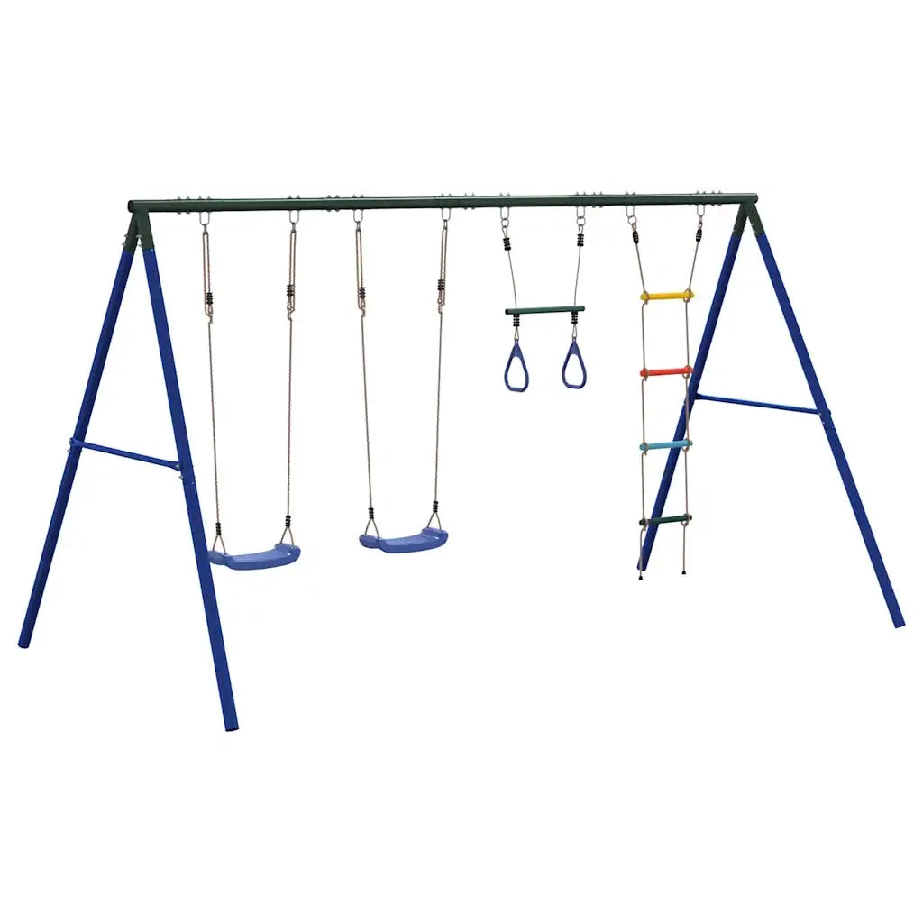 vidaXL Set Gioco da Esterno con Altalene Trapezio e Scala