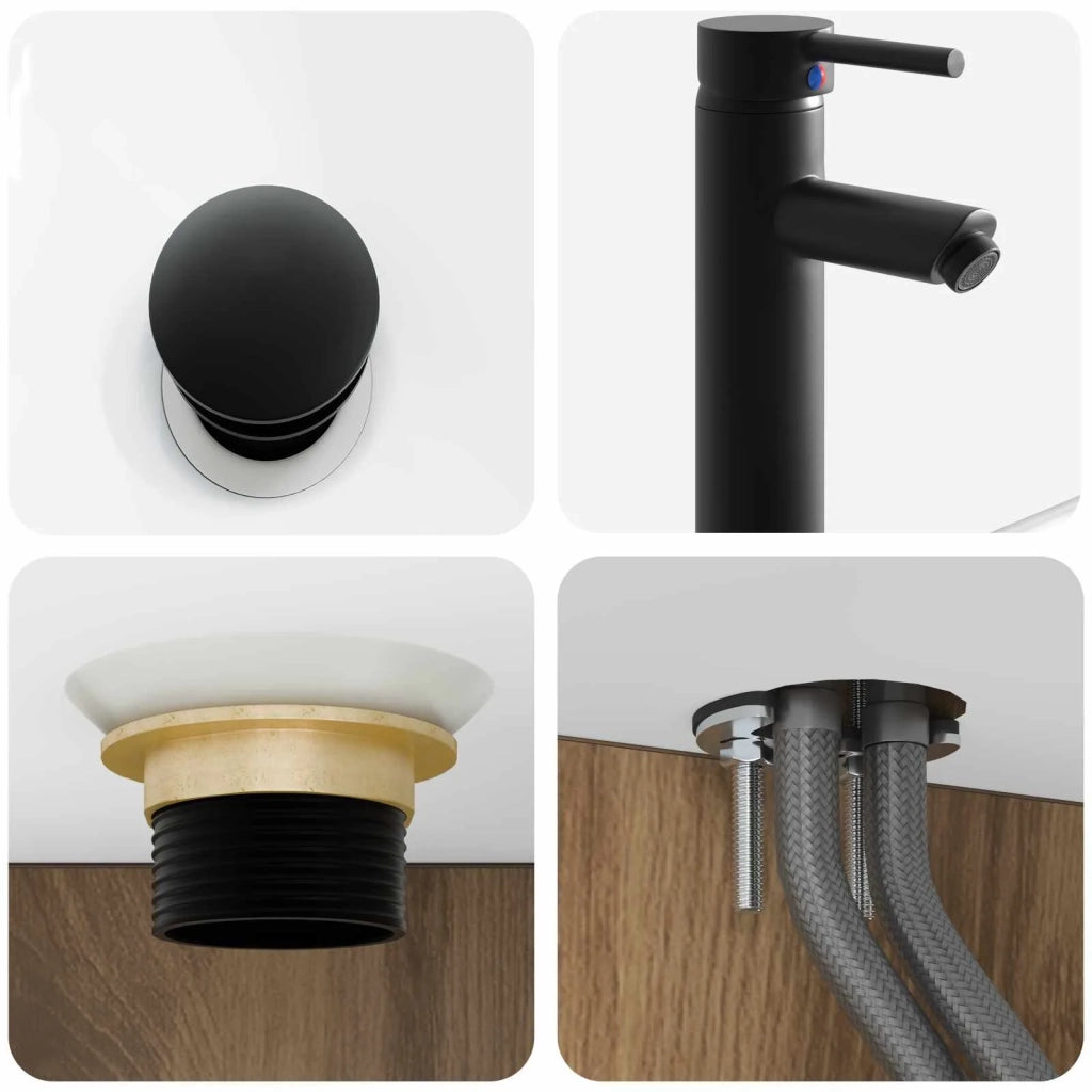 Set di mobili per il bagno 3 pz Rovere Artigianale 3405606