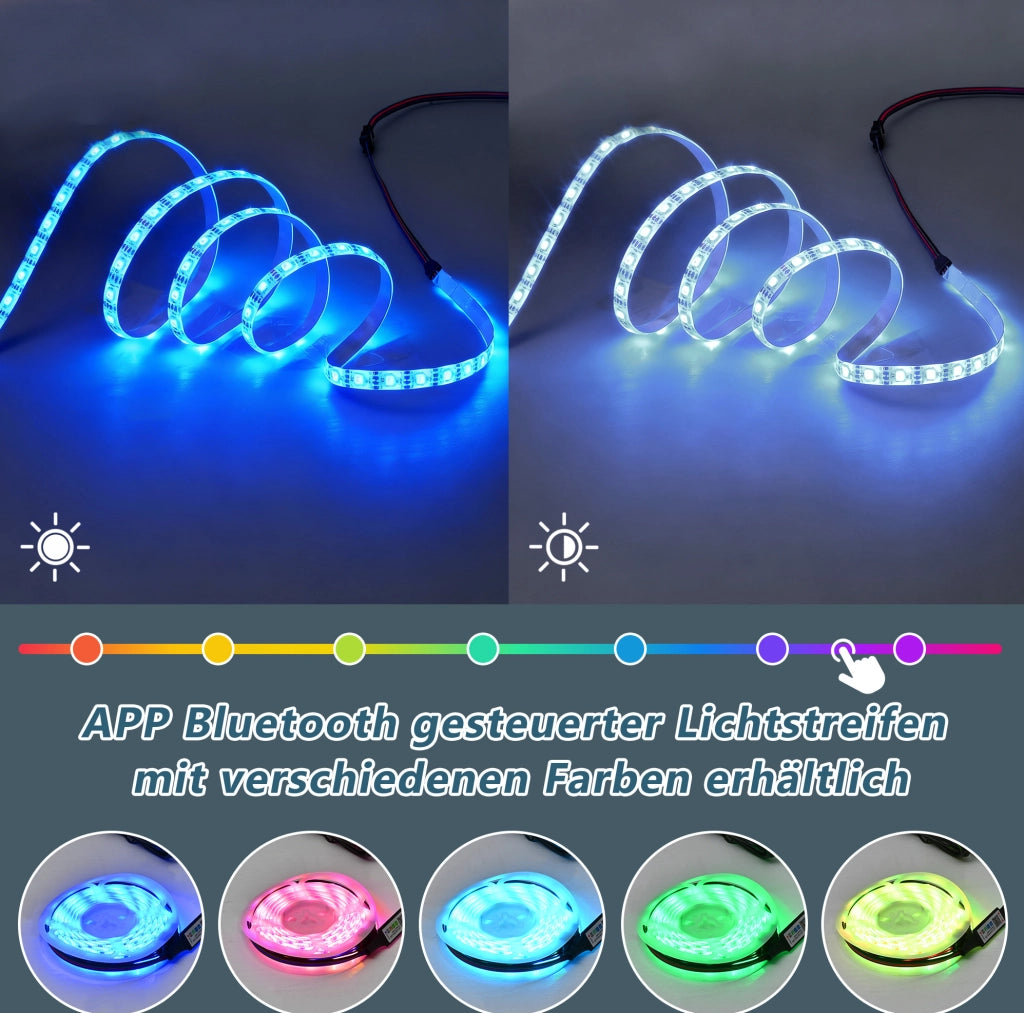 Tavolino da salotto lucido con LED e cassetto