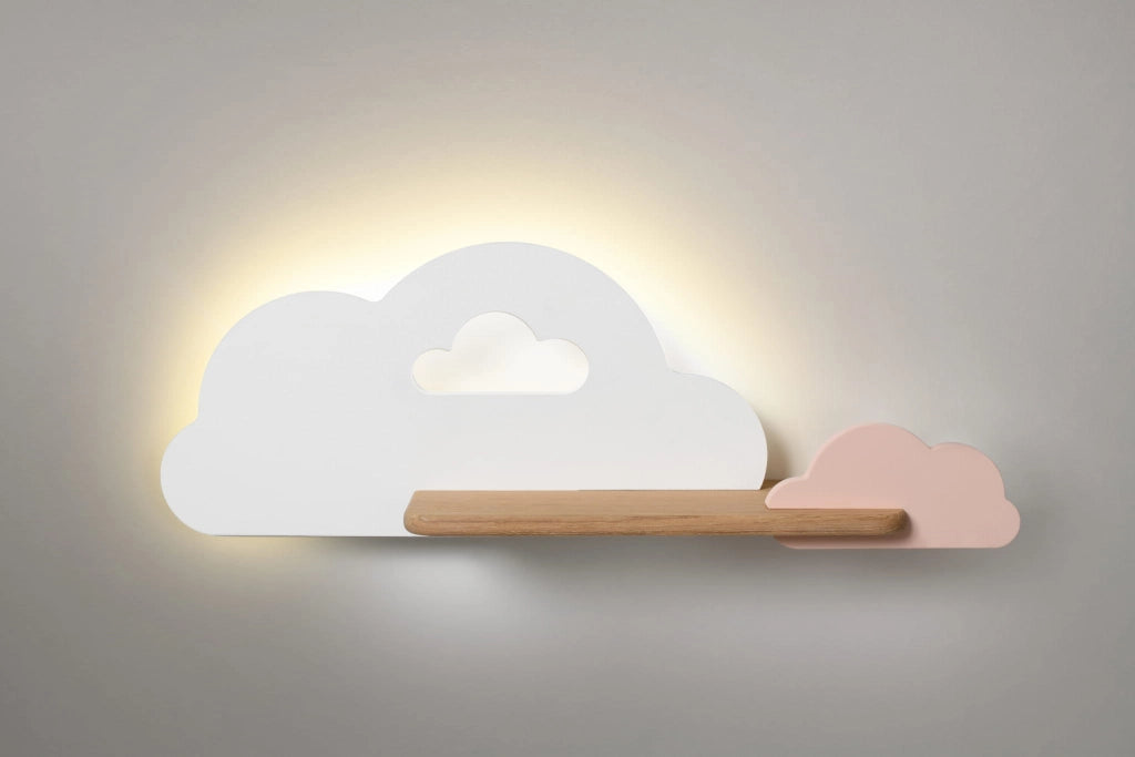 Applique Candellux Cloud con mensola LED 5W rosa bianco