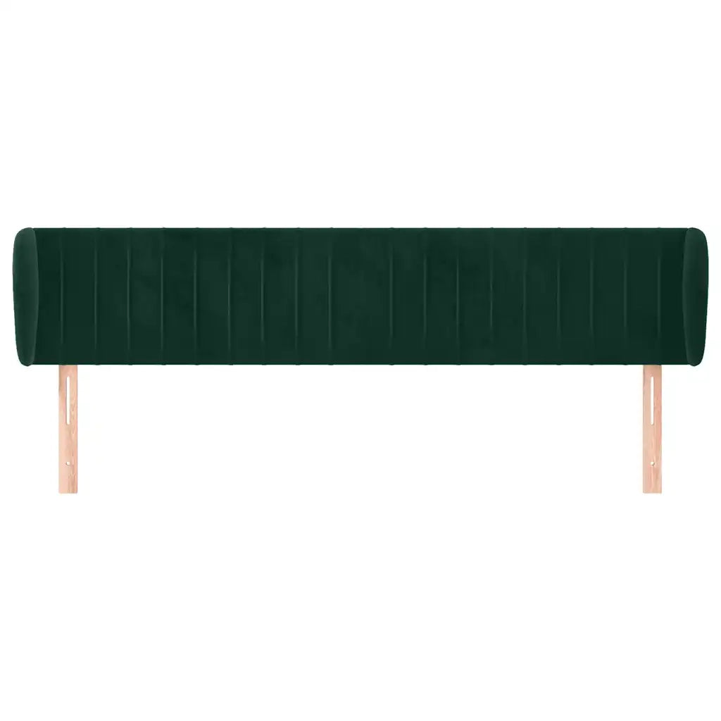 Testiera ad Orecchio Verde Scuro 163x23x78/88 cm in Velluto