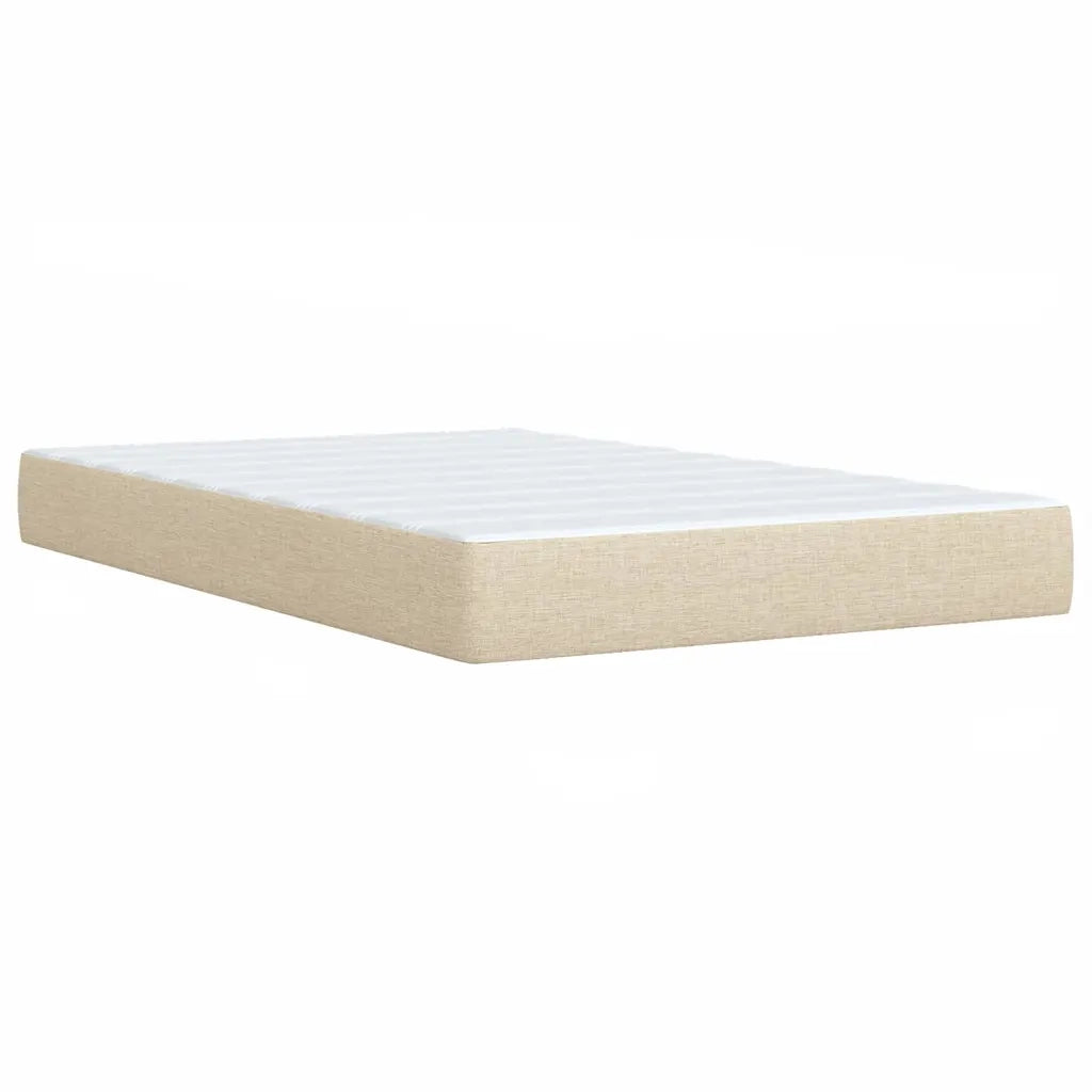 Giroletto a Molle con Materasso Crema 120x190 cm in Tessuto 3287407