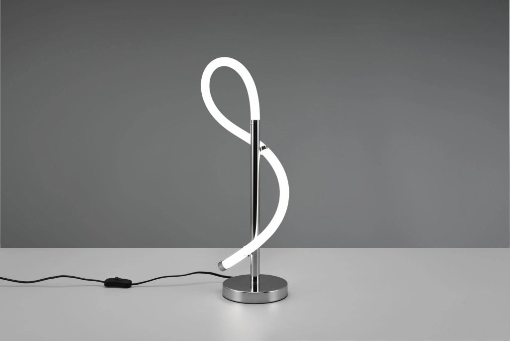 ARGOS LAMPADA DA TAVOLO LED 10,5W 1100lm, 4000K TUBO FLESSIBILE ILLUMINATO A 360° CON STRUTTURA METALLO CROMATO H.54CM