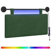Testiera | Testata sospesa Con luce LED Verde Giungla Tessuto in Cords