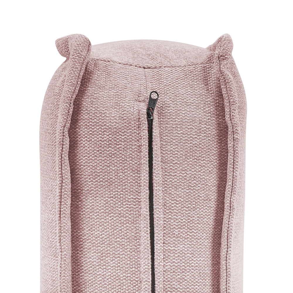 Sedile 1 posto con gambe in legno massello di poliestere rosa Sedile trapuntato Fodera per cuscino rimovibile