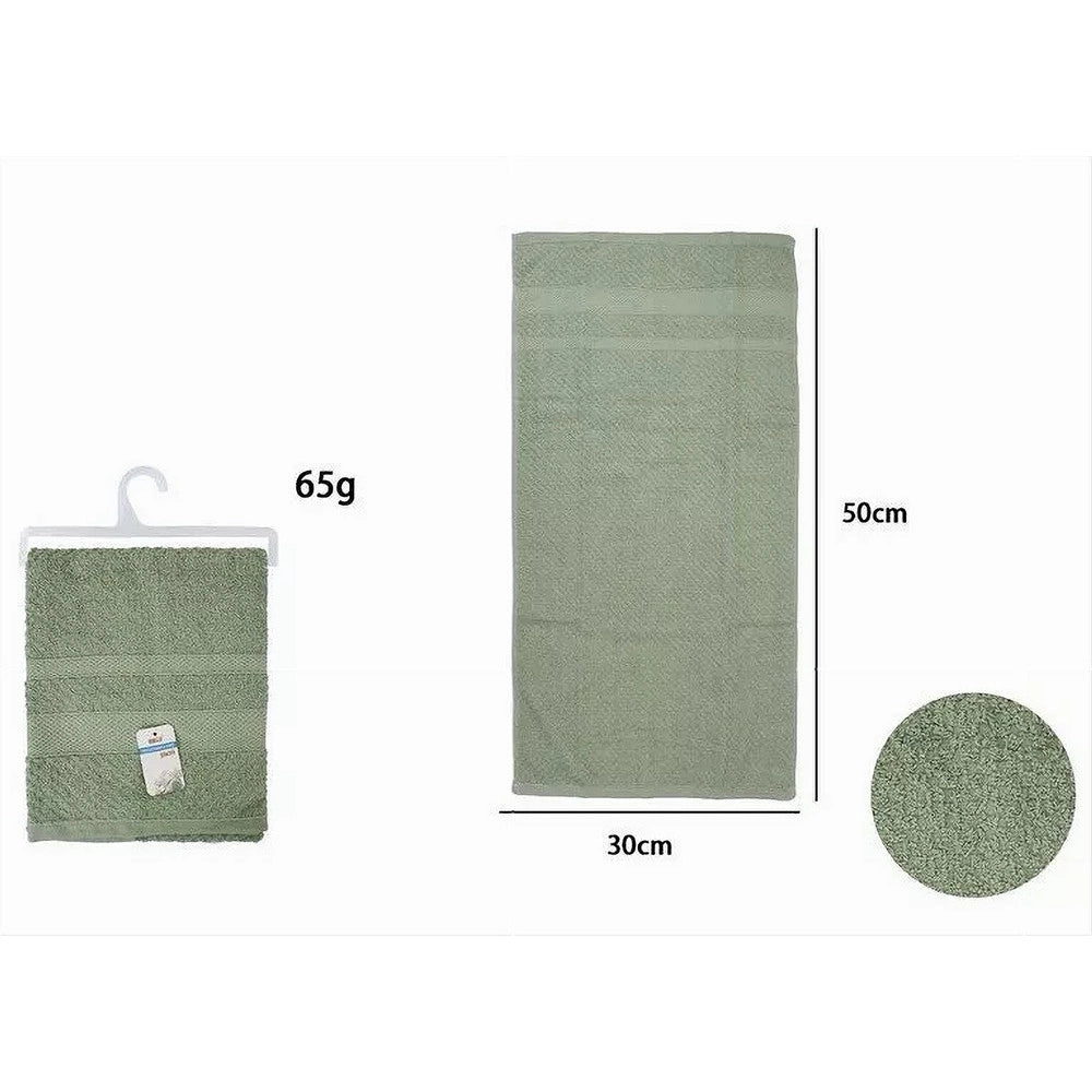 Trade Shop - Asciugamano Da Bagno Ospite In Cotone Morbida 30 X 50 Cm 65gr Colore Verde 79490 -