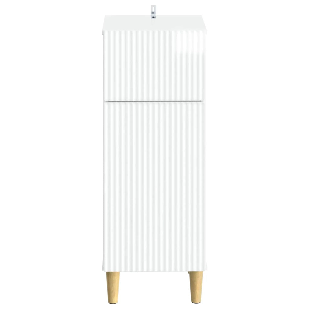 Mobiletto da Bagno ARNHEM Bianco Lucido 30 x 31 x 80 cm 896609