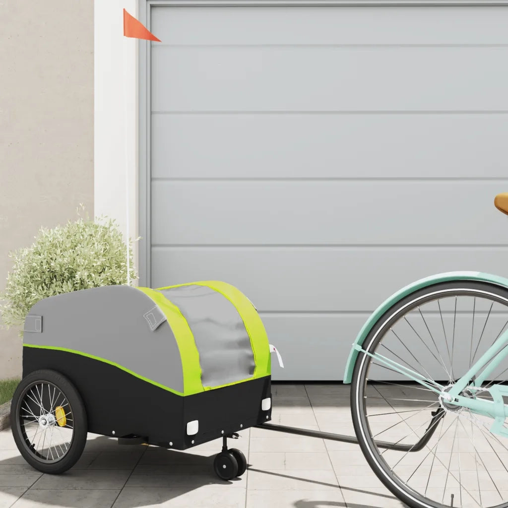 Rimorchio da Bici Nero e Verde 30 kg in Ferro CFW9387969