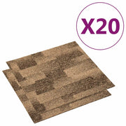 Moquette per pavimenti 20 pz Marrone 50 x 50 cm PP CFW4212612