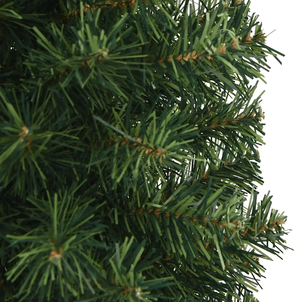 Albero di Natale Artificiale-Albero Natalizio Sottile con Base Verde 120 cm PVC 171430