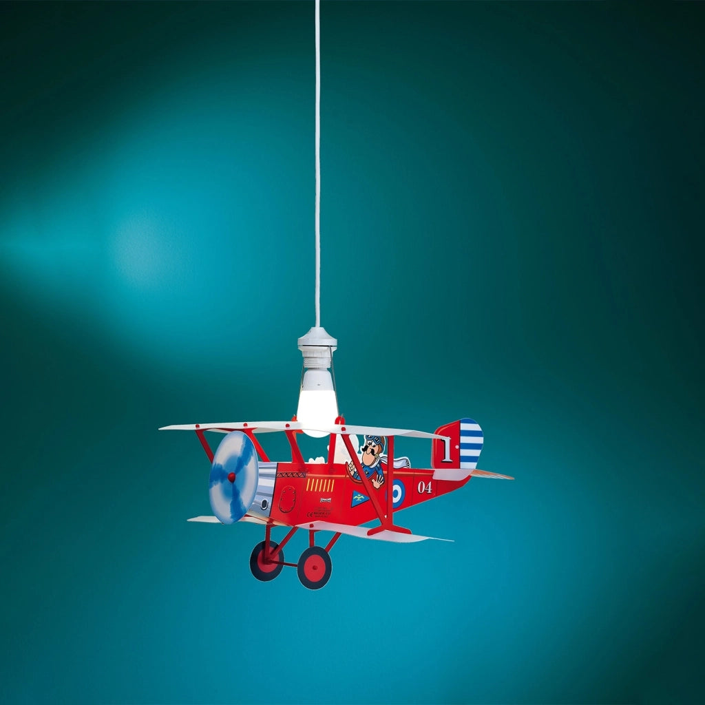 Sospensione Moderna Biplano Polilux ® Rosso Biplano Rosso 1 Luce E27