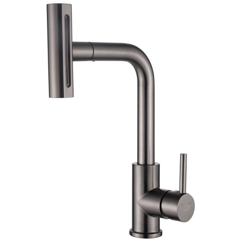 Rubinetto cucina color Graphite 5 in 1 con bocca estraibile multifunzione – 4 flussi, aeratore Z-flow e design moderno