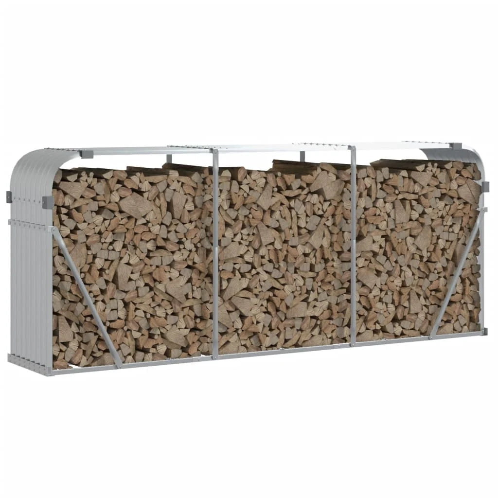 Portalegna argento 234 x 45 x 100 cm acciaio zincato Argento 02_0043793