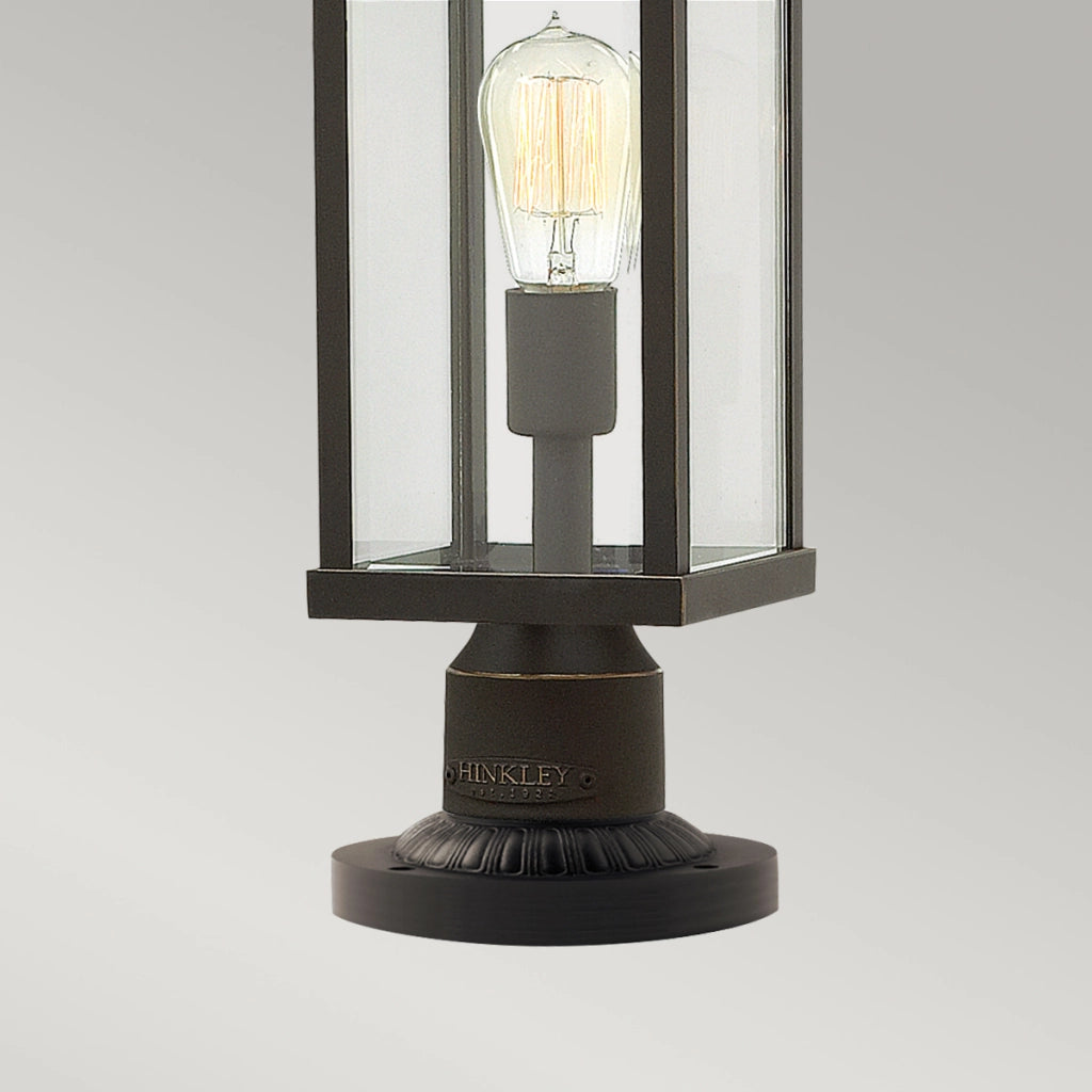 Lampada da esterno a stelo 1xE27 Manhattan Hinkley bronzo