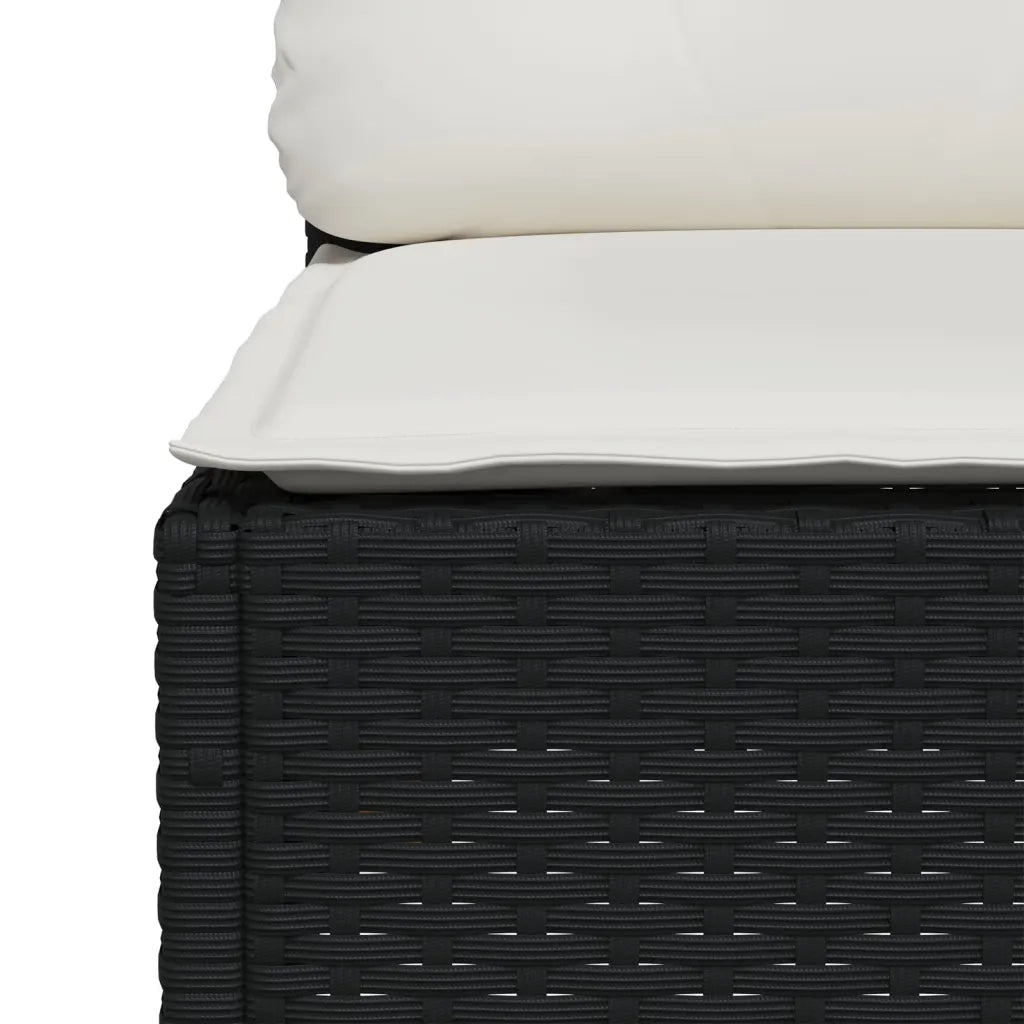Set Divani da Giardino con Cuscini 7pz Nero Polyrattan 3261881