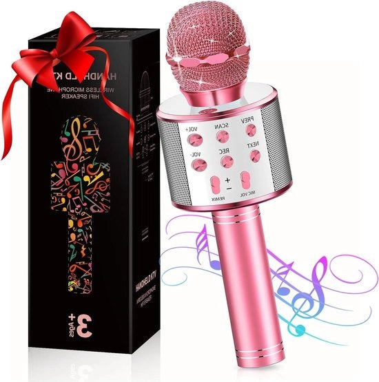 Kit di karaoke con microfono per bambine di 4-12 anni - regalo giocattolo per bambini.
