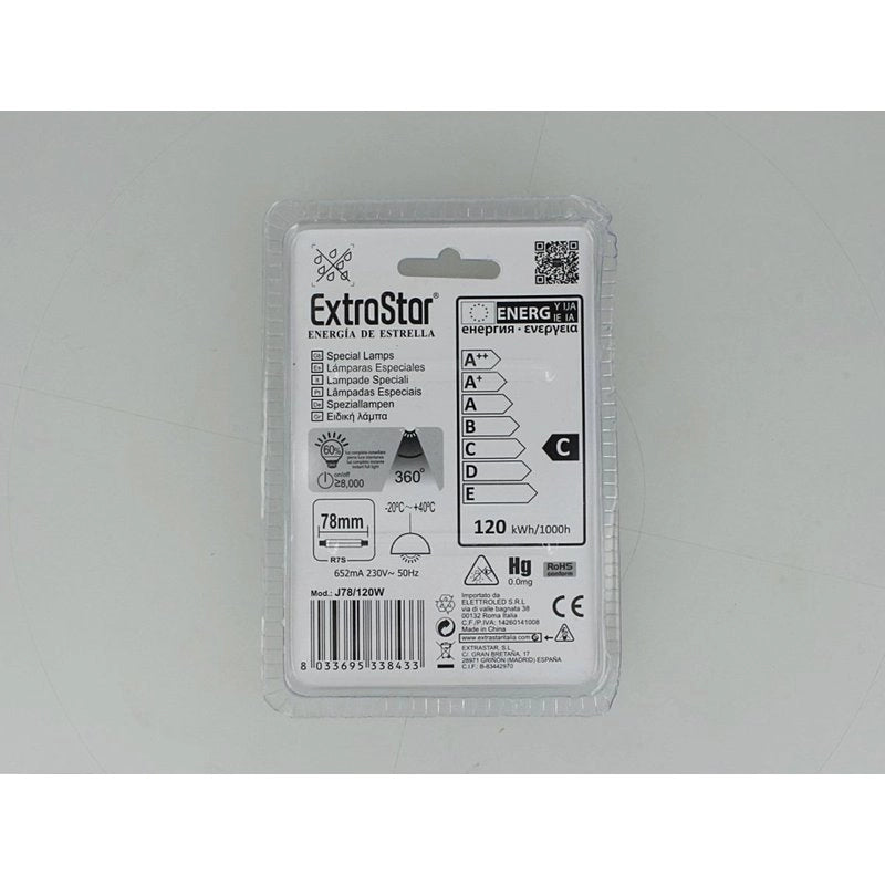 2 PZ Lampade Alogena Dimmerabile, Lampada R7S 78mm 120W 2215 Lumen Bianco Caldo 2800K