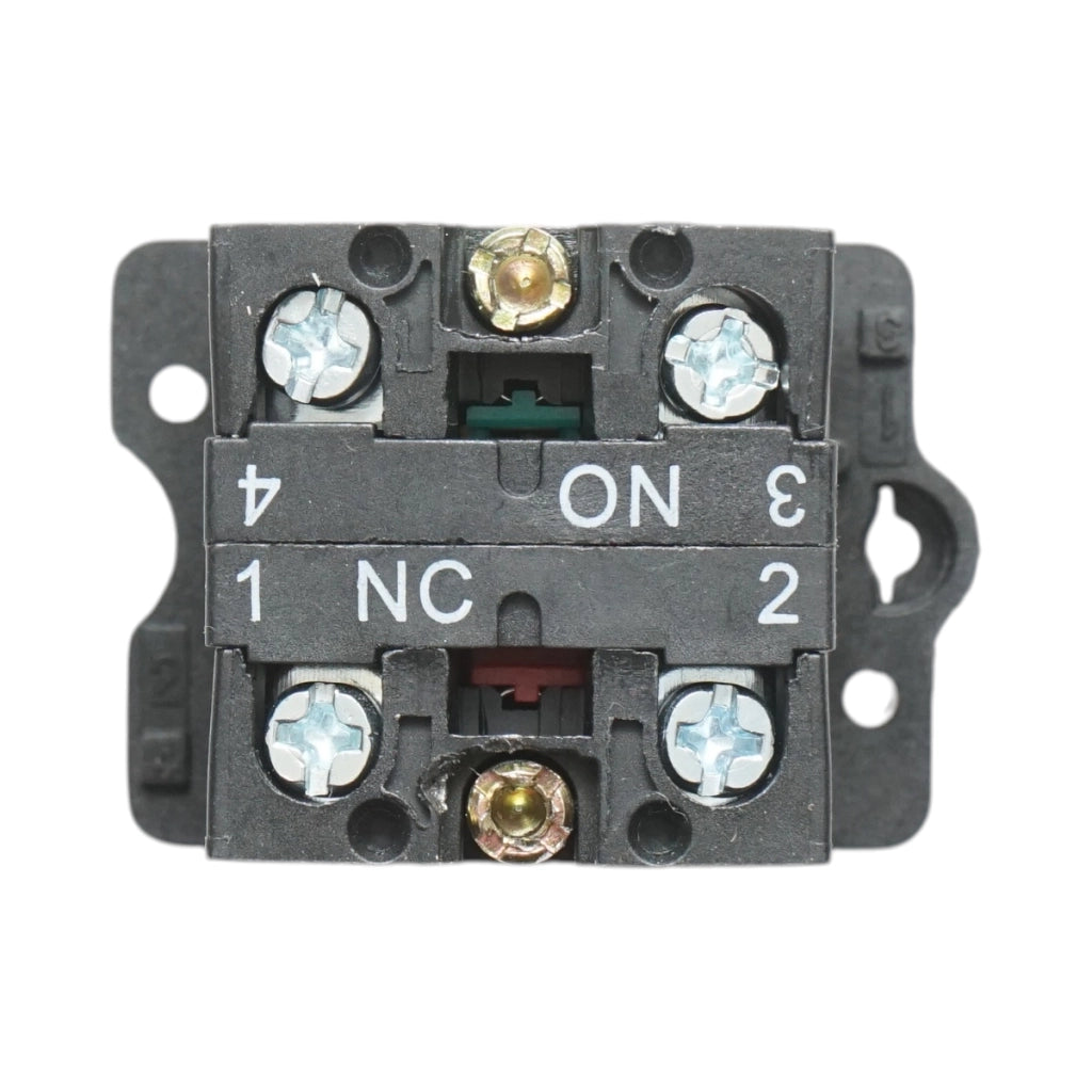 Pulsante di ritorno verde 1NO+1NC, 400V/10A LAY5