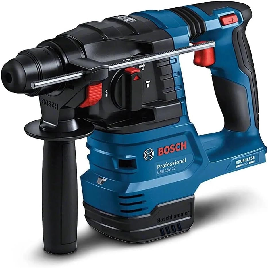 Bosch Professional 18V System Martello perforatore a batteria GBH 18V-22 (con SDS plus, ideale per praticare fori da 6 a 10 mm, incl. 2 batterie da 4.0 Ah, caricabatt. rapido GAL 18V-40, per L-BOXX)