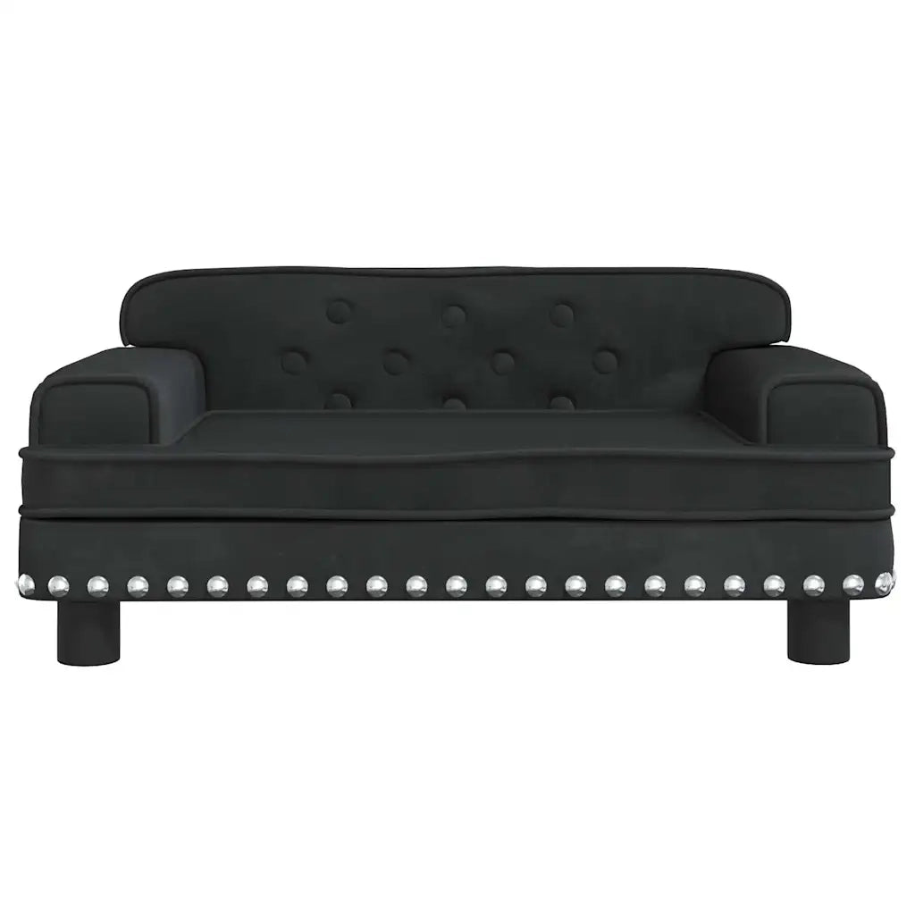 Lettino per Cani Nero 70x45x30 cm in Velluto 171886