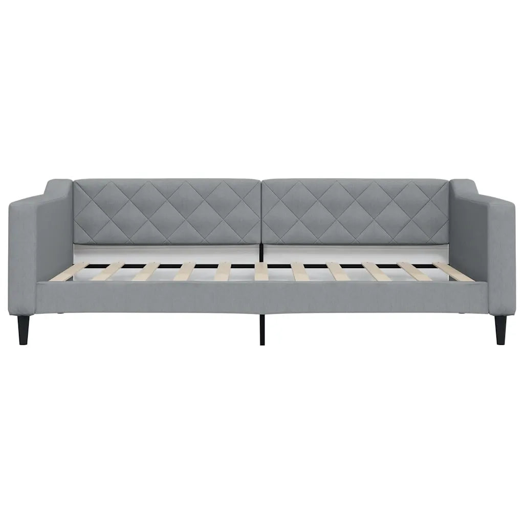 Divano Letto Estraibile Cassetti Grigio Chiaro 100x190 Tessuto 3197505
