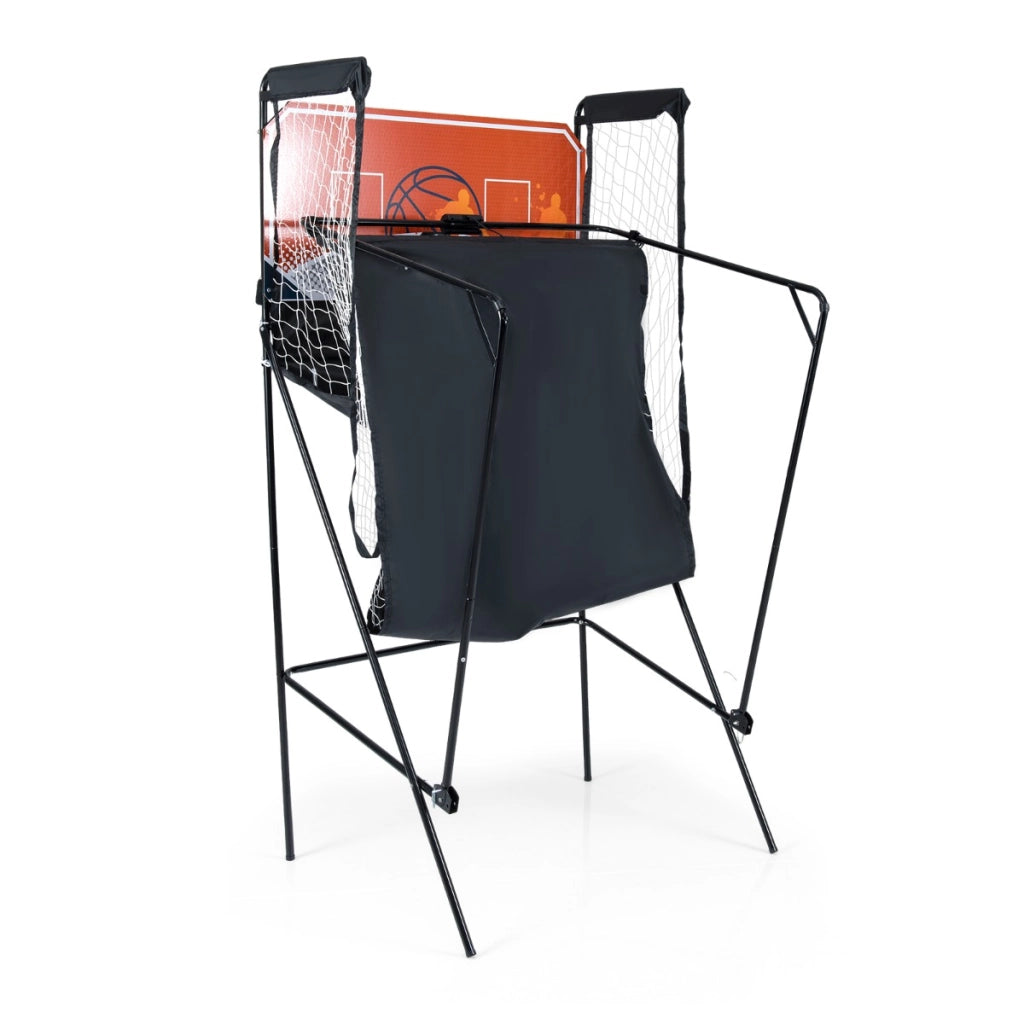 Gioco da arcade basket pieghevole macchina per canestro da basket per bambini con 8 modalit¨¤, Gioco arcade basket a doppio